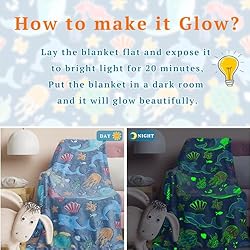 obinsm Gifts for Teen Boys Blanket Toddler Boy Glow