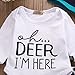 Newest Newborn Baby Kids Boys Girls Deer T-Shirt Tops+Pants Outfits Sets (18-24 Months, White&Dark Blue)