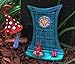 GlitZGlam Miniature Zen Fairy Door for Miniature Garden Fairies and Gnomes - Beautiful Turquoise Asian-Style Zen Fairy Miniature Door with Removable Red Fairy Shoes