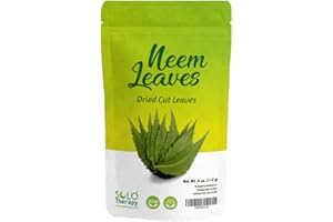 SOLO THERAPY Neem Dried Cut Leaves , 4 oz., Margosa Leaves , Azadirachta Indica , Resealable Bag , Product From India , Packaged in the USA (4 oz.)