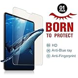 PERFECTSIGHT Screen Protector Compatible with iPad Pro 12.9 Inch (2018 Model) 55% Blue Light Filter 9H Anti Fingerprint Tempered Glass [1 Pack]