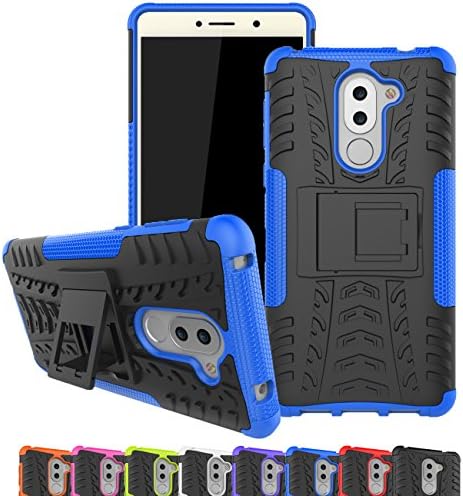 Honor 6X Case, Viodolge [Shockproof] Hybrid Tough Rugged Dual Layer Protective Phone Case Cover with Kickstand for Huawei Honor 6X (blue)