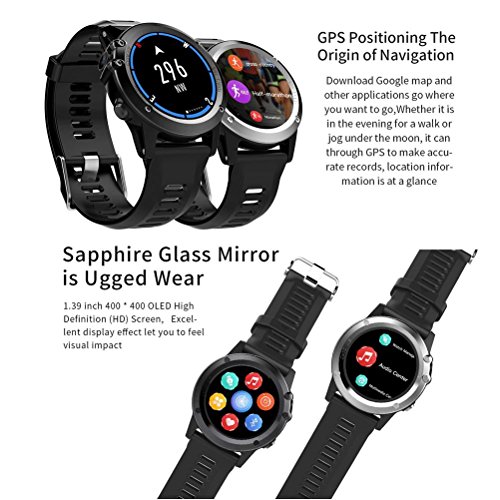 L@YC New Smart 3G Watch Phone Sports Watch Fitness Watch GPS with SIM Card Slot,Camera,Call/SMS/Twiter/Facebook/Whatsapp/HD Touch Screen for iPhone iOS & Android Phones, Silver Grey