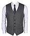 Ruth&Boaz 2Pockets 5Buttons Wool Herringbone / Tweed Business Suit Vest