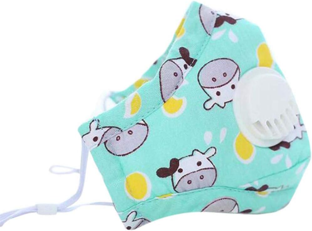 Kids Mouth Mask, Cute Anti-dust Mask Cotton Washable N95 Mask with 10 Pm2.5 Activated Carbon Filter Respirator for Travel Outdoor Activities 0-6t Infant Winter Cotton Anti Pollution,S