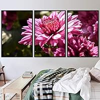 3 Piece Framed Canvas Wall Art Colorful Bohemian Bouquet Canvas Prints Home Artwork Decoration for Living Room,Bedroom - 16