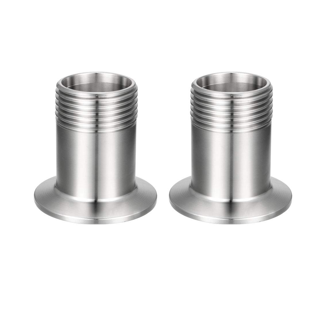 uxcell 1" NPT Male Threaded Pipe Fitting to TRI CLAMP (OD 50.5mm Ferrule) 2 Pcs