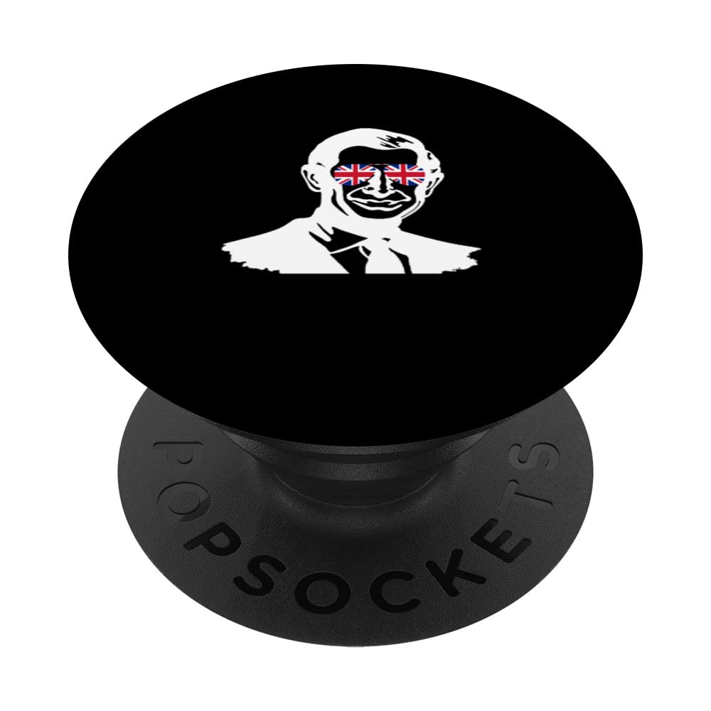 Charles III British Flag Glasses Shirt England Union Jack PopSockets Swappable PopGrip