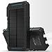 JETSUN Solar Charger 16750mAh Portable Solar Power Bank with Waterproof Solar Panel and Flashlight for iPhone, iPad, Android and More-Blue