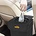 Manfiter Car Trash Can with Lid and Storage Pockets, 2.5 Gallon Auto Car Garbage Can, 100% Leak-Proof Car Trash Container, Waterproof Car Trash Bag, Hanging Car Trash Bin,8