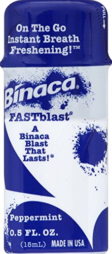 Binaca Fast Blast Breath Spray PepperMint 0.50 oz (Pack of 3)