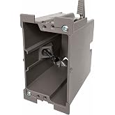 SmarToggle Single Gang Retrofit Wall Box &ndash; Old Work Electrical Box for Stud or No-Stud Mount | 1-1/2" Toggle Depth | Smart Device, Outlet, or Switch PC Wall Box | Rated 50 lbs Load