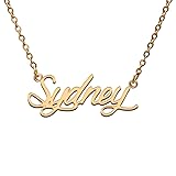 Sydney Name Tag Necklaces for Her His Friends