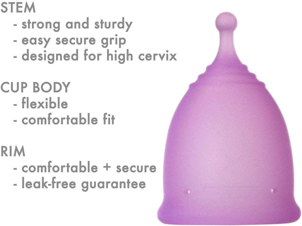 Pixie Menstrual Cup - Ranked 1 for Most Comfortable Reusable Period Cup and Best Removal Stem - Tampon and Pad Alternative - Every Cup Purchased One is Given to a Woman in Need! (Large): Health & Personal Care