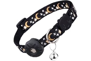 BENCACAWINSTYLE Airtag Cat Collar Breakaway, Safety Kitten Collar with Apple Airtag Holder,Cute GPS Cat Collar with Bell[Black], Lightweigh Tracker Cat Collars for Girl Boy Cats, Kittens and Puppies