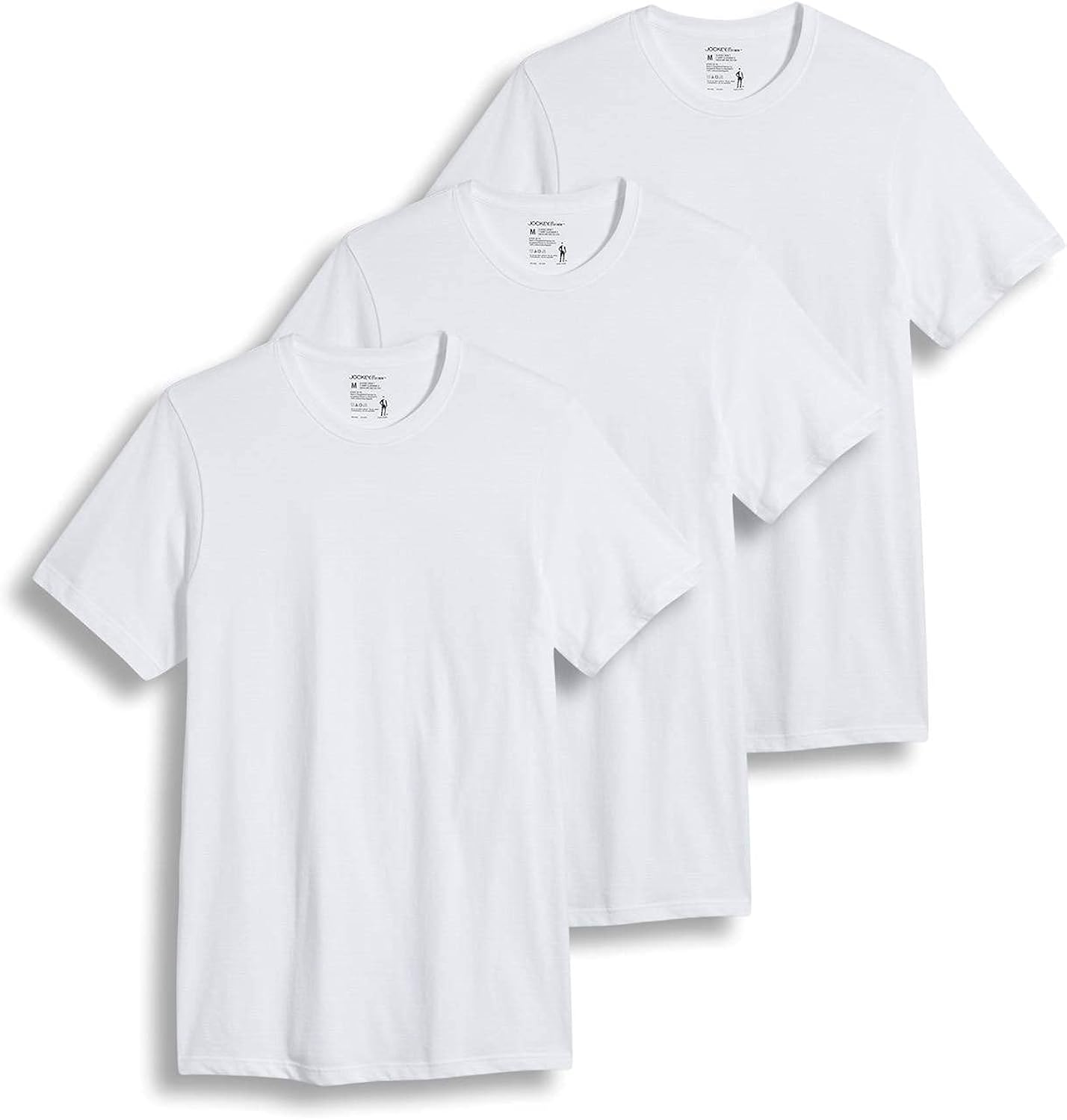 Jockey Men's T-Shirts Classic Crew Neck - 3 Pack at  Men’s Clothing store: Undershirts