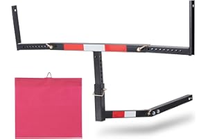 Haddockway Pickup Truck Bed Extender Hitch Mount,Adjustable Truck Extension Rack,2 in 1 Design Hitch Bed Extender w/Flag for 