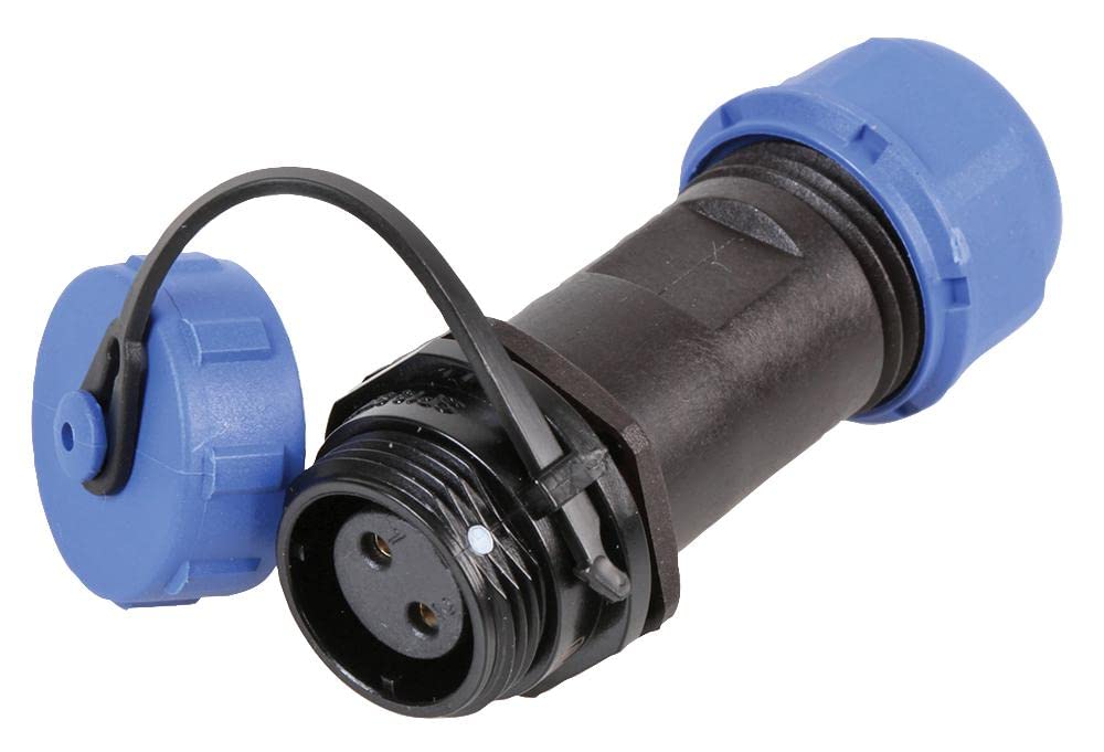 PRO ELEC Circular Connector, SP13 Series, 2-Pin Cable Mount Receptacle, Solder Socket, Threaded, IP68 – PELR0135