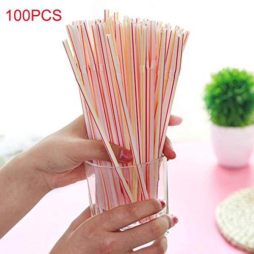 Drinking Straws - 2019 S 100pcs Curved Plastic Drinking Straw Cocktail Lounge Wedding Birthday Party Special Summer - Straight Cocktail Drink Reusable Straw Caps Holder Drinking Dispenser Dis