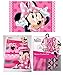 17pc Disney Minnie Mouse Shower Curtain Bath Towel Foam Mat Hooks Set