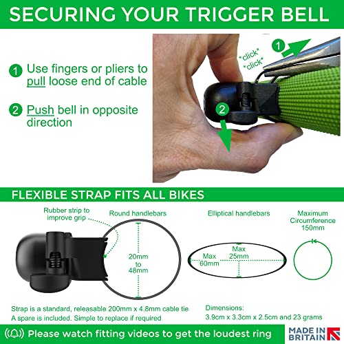 Trigger Bell v6 Unique Safer Bike Bell Made with Superior Brass