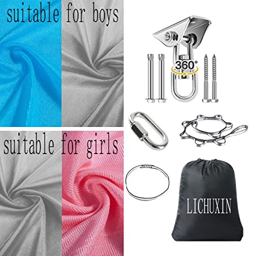 LICHUXIN Doppellagig Therapieschaukel 360° Drehend Sensorische Therapie Schaukeltuch für Kinder mit oder Erwachsene Hängetuch besonderen Bedürfnissen SPD ADHS Indoor draussen Kuschelhängematte