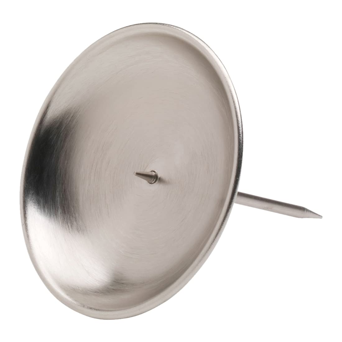 NKlaus Ø10cm Wreath plate brass nickel plated matt Candle holder with mandrel Candle plate surface smooth 10669