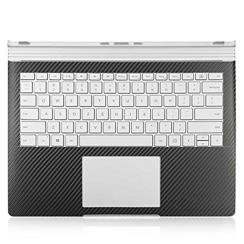 Microsoft Surface Book 2015 Keyboard Black Carbon Fiber Full Skin Protector by ArmorSuit MilitaryShield Anti-Bubble Shield w/ Lifetime Replacements