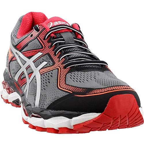 ASICS Men's Gel-Surveyor 5 Running Shoe, Black/Silver/Vermilion, 9.5 M US