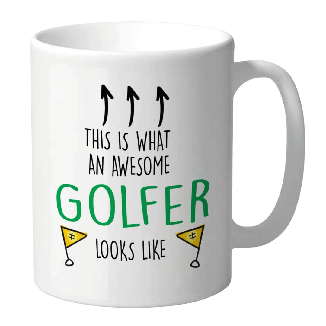 Wanky Candles Funny Golfer Mug, This is What an Awesome Golfer Looks Like Coffee Cup, Humorous Work Or Home Mug CMUG213