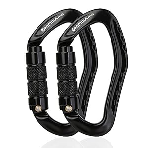 Image of XINDA Auto Locking Climbing Carabiner Clip ，CE UIAA Certified Heavy Duty Twistlock Rock Hook Carabiner for Rappelling Hammock Camping