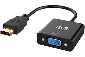 HDMI to VGA Adapter, LSVTR HDMI to VGA Converter Cable (Male to Female) 1080P for Computer, Desktop, Laptop, PC, Monitor, Pro