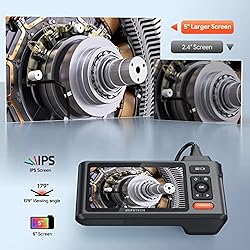 DEPSTECH 5" IPS Screen Industrial Borescope, 0.25in