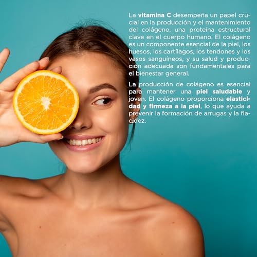 VITAMINA C NATURAL MASTICABLE| Potente Antioxidante| Fundamental para la Síntesis de Colageno| Sistema Nervioso| Vitaminas para el cansancio 800 mg| 60 Comp. Masticables = 60 días