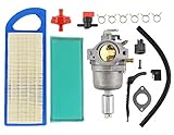 Carburetor & Air Filter Fuel Filter Shut Off Valve Carb for Briggs & Stratton 698620 799727 794572 791858 792358 793224 697190 697141 14hp 15hp 16hp 17hp 17.5 HP 18hp Craftsman Lawn Tractor Mower