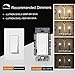 OMAYKEY 6W 3000K LED Candelabra Bulbs Soft White, Dimmable 60W Equivalent 600 LM, E12 Candle Base C35 Frosted Glass LED Chandelier Bulb, 360 Degrees Beam Angle, Pack of 6