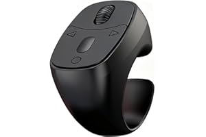 Wisoqu Remote Scrolling Ring, Finger Ring Mouse, BT 5.3 Remote Control for E Reader App, Camera, Video Recording, Universal f
