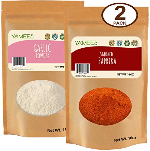 Smoked Paprika - Garlic Powder - Smoked Paprika and Garlic Powder - Bulk Spices - 2 Pack of 16 Ounces/1 Pound Each