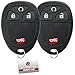 KeylessOption Keyless Entry Remote Control Car Key Fob Replacement for 15114374 (Pack of 2)
