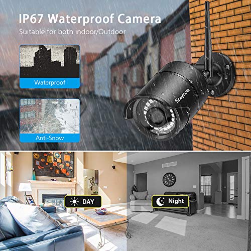 Rraycom 8CH CCTV Camera Security System-H.265 1080P NVR Camera System with 1TB Hard Drive and 4 Pcs 1080P HD Wireless IP… - Image 4