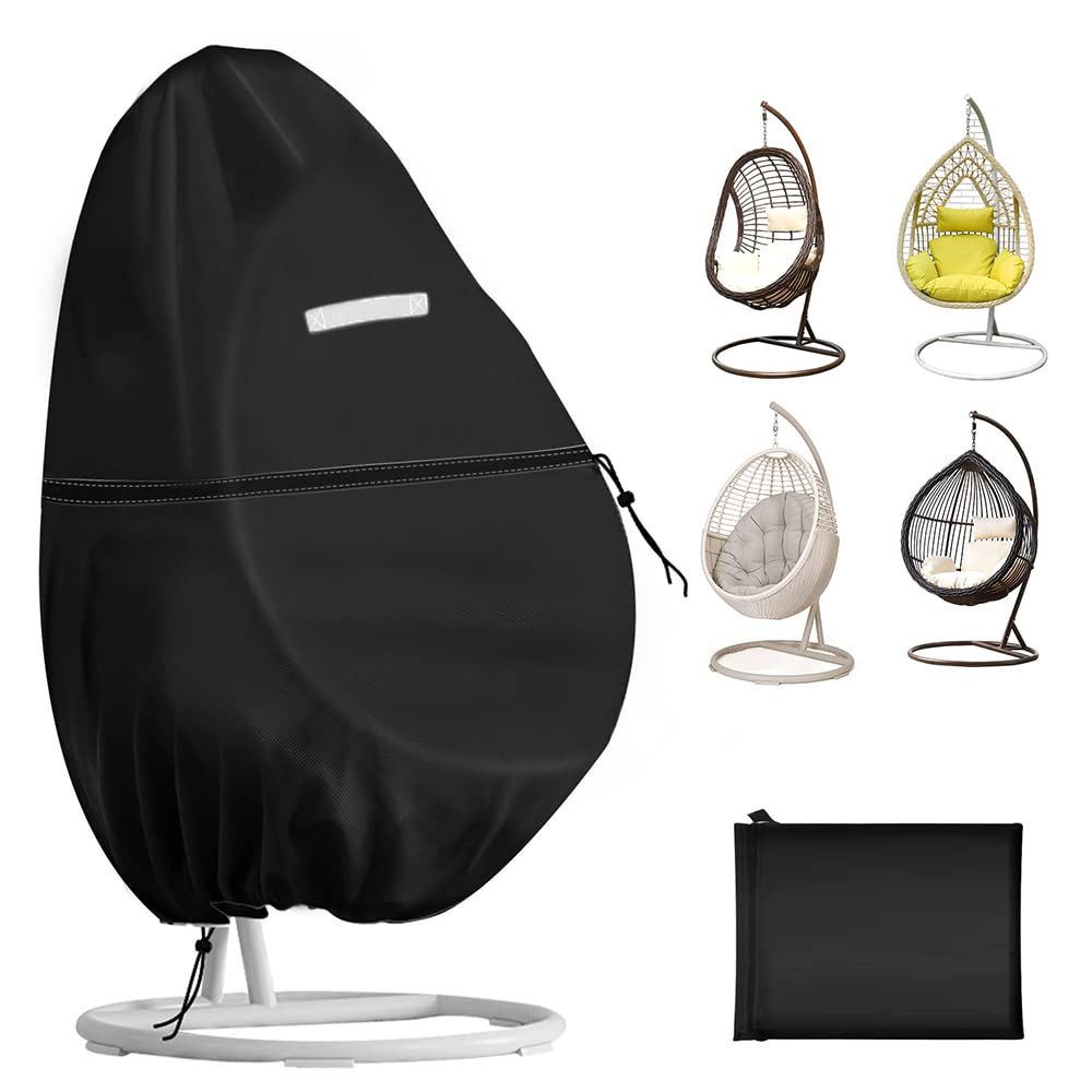 Egg Chair Cover Waterproof Heavy Duty, Patio Hanging Egg Chair Cover 420d Oxford Heavy Duty Egg Chair Covers, For Swing Chairs (190 X 115cm)