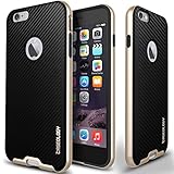 iPhone 6S Plus Case, Caseology [Envoy Series] Premium Leather Bumper Cover [Carbon Fiber Black] [Leather Bound] for Apple iPhone 6S Plus (2015) & iPhone 6 Plus (2014) - Carbon Fiber Black