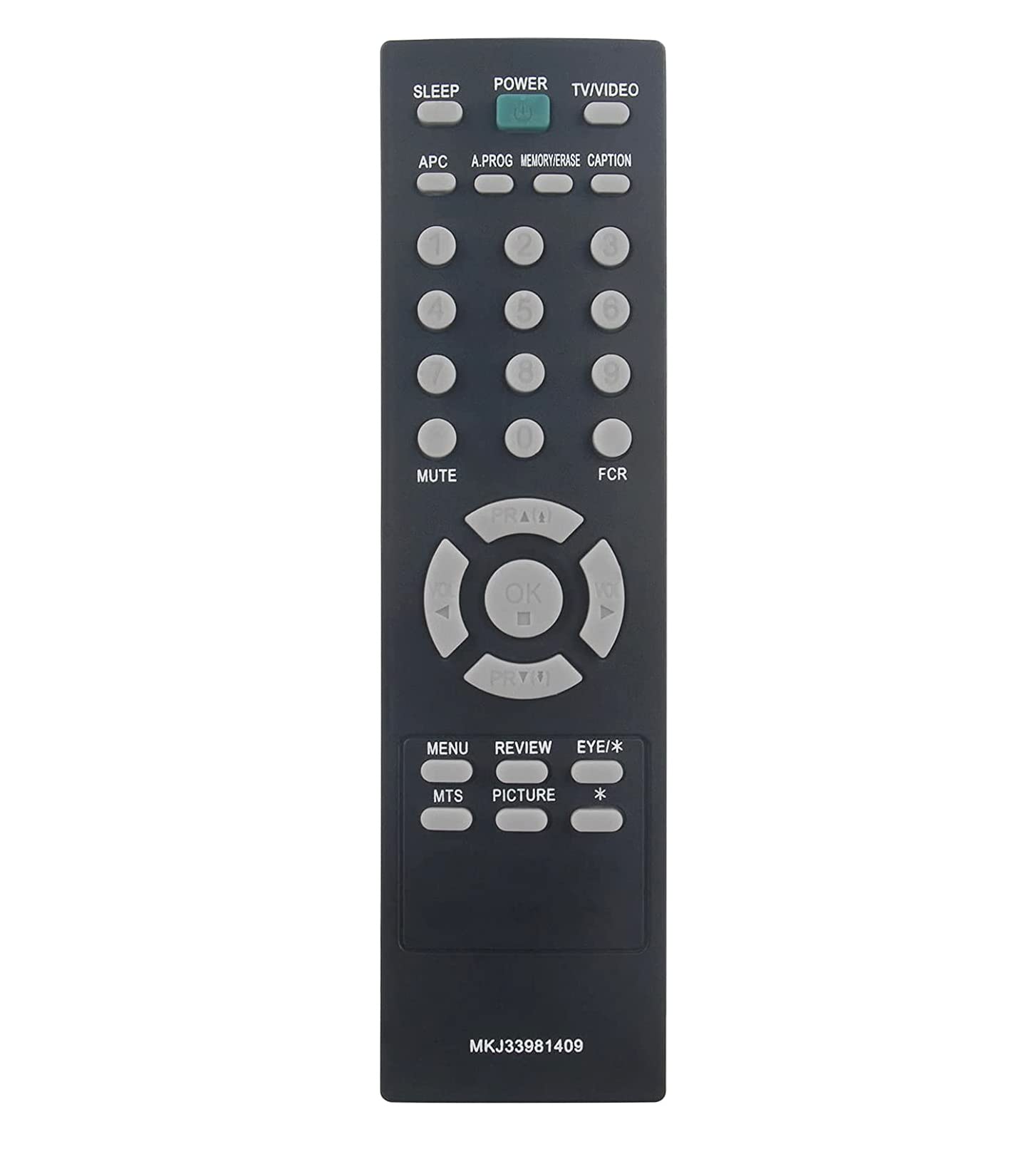AULCMEET MKJ33981409 Replacement Remote Control Compatible with LG Full HD LCD Computer Widescreen Monitor TV 2009 M228WA-BM