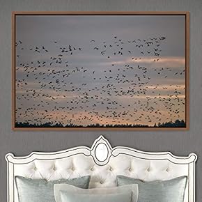 signwin Framed Canvas Wall Art Flying Together Birds...