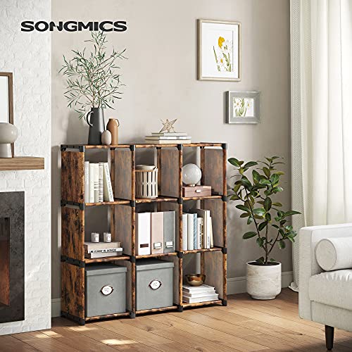 SONGMICS 9Cube DIY Storage Shelves, Open Bookshelf, Closet Organizer