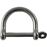 Stainless Steel 316 Wide D Shackle