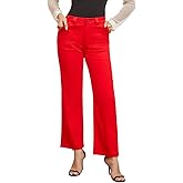 Myzellia Women's Straight Leg Petite Jeans High Waisted Stretchy Cropped Denim Ankle Pants