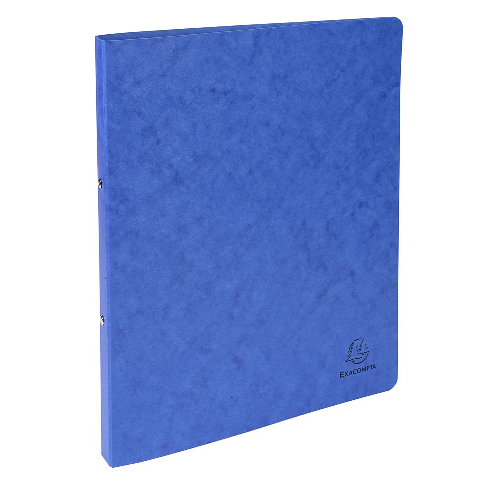 Exacompta - ref. 54252E - 1 Glossy card binder - 2 round rings 15 mm diameter - Spine 20 mm - External dimensions: 32 x 25 cm - A4 file format - Colour: blue