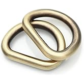 CRAFTMEMORE 6pcs D-Ring Findings Purse Belt Strap Loop Quality Finish Purse Making D Rings SCD1