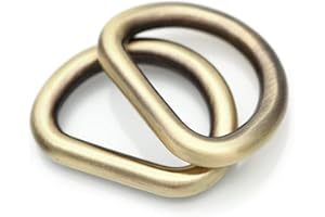 CRAFTMEMORE 6pcs D-Ring Findings Purse Belt Strap Loop Quality Finish Purse Making D Rings SCD1